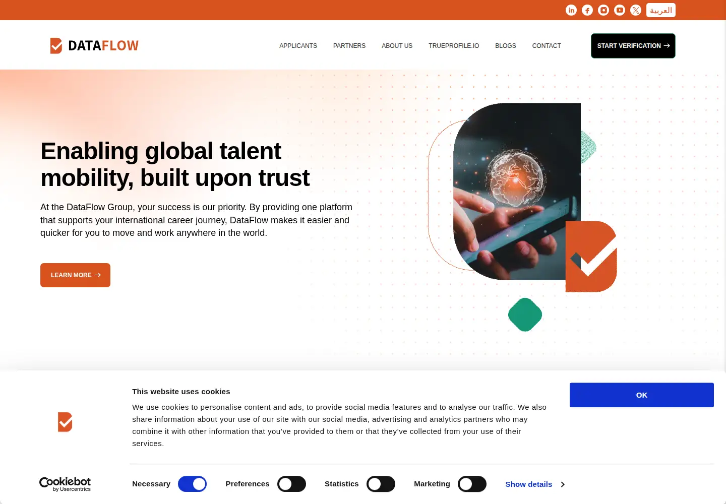 Screenshot of dataflowgroup.com