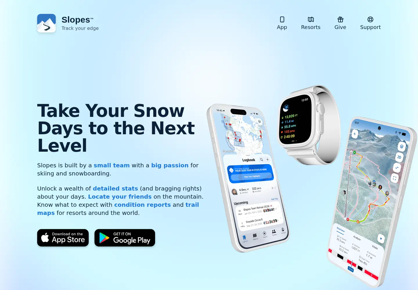 Screenshot of getslopes.com