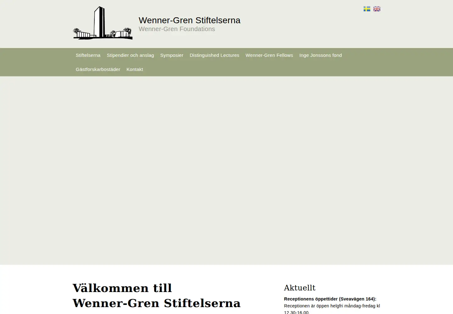 Captured homepage of swgc.org in the current scan