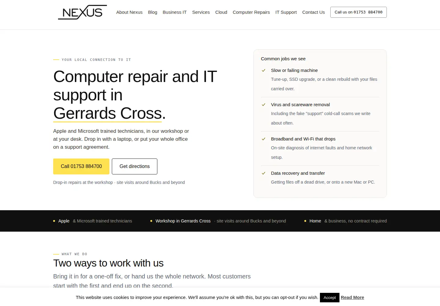 Screenshot of nexusconsultancy.co.uk