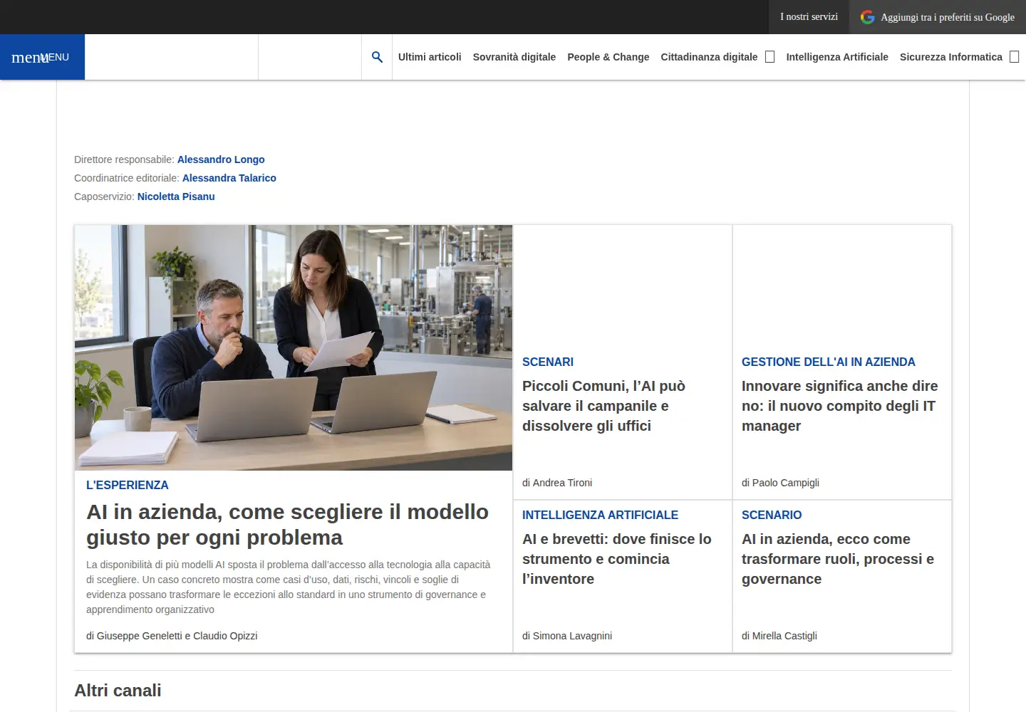 Screenshot of agendadigitale.eu