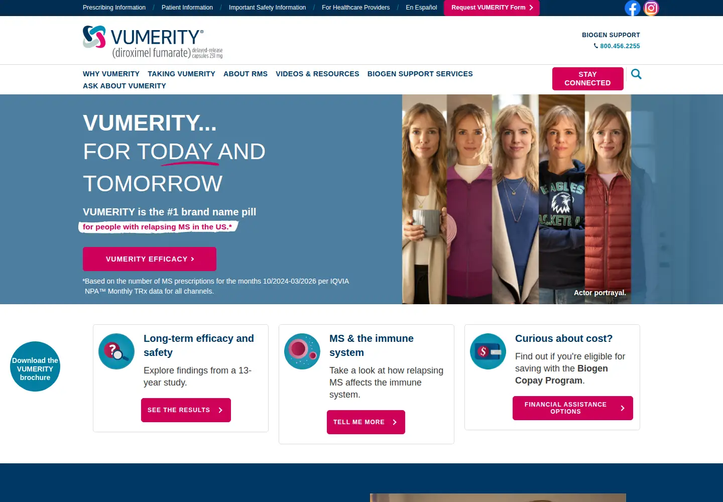 Captured homepage of vumerity.com in the current scan