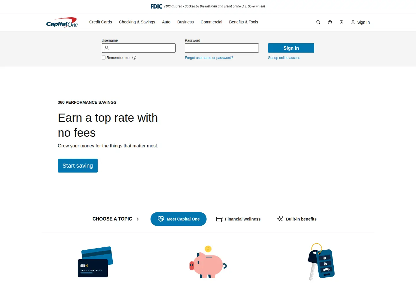 Screenshot of capital.one