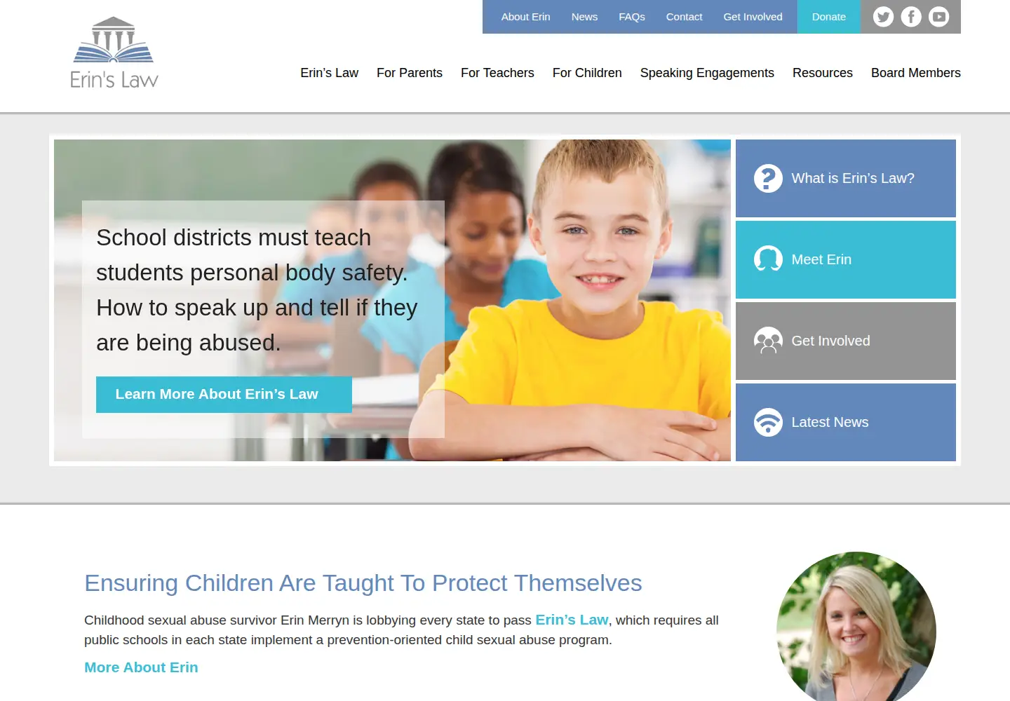 Screenshot of erinslaw.org