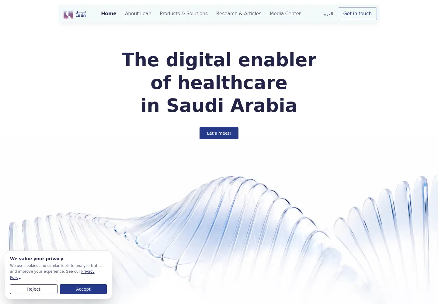 Screenshot of lean.sa