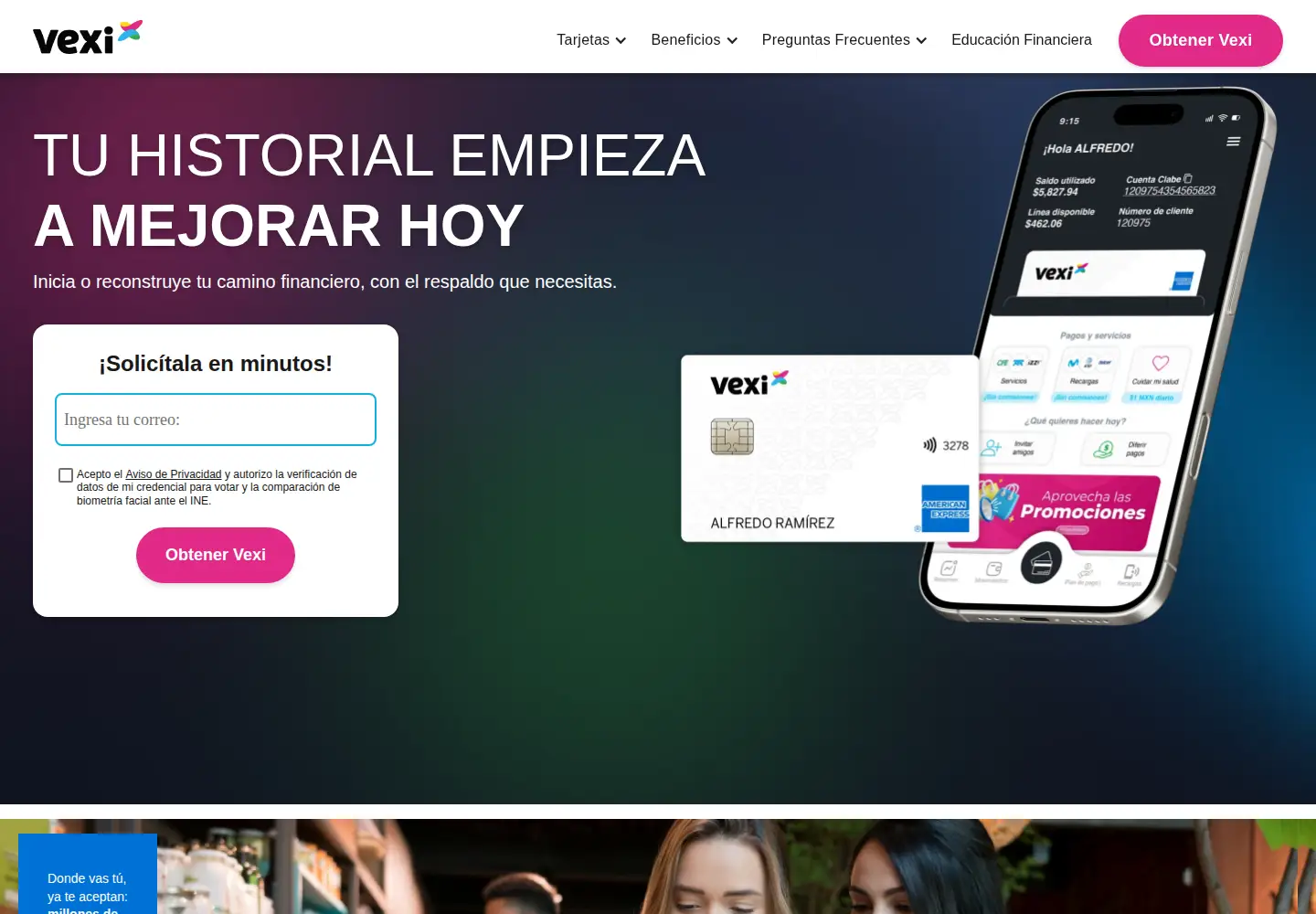 Screenshot of vexi.mx