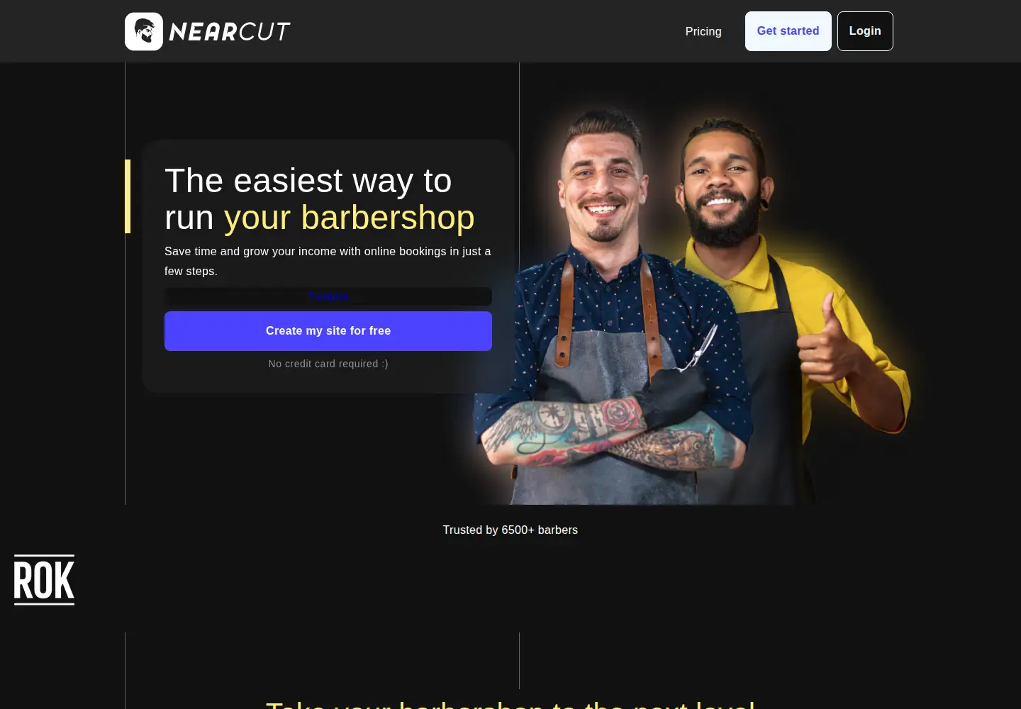 Captured homepage of nearcut.com in the current scan