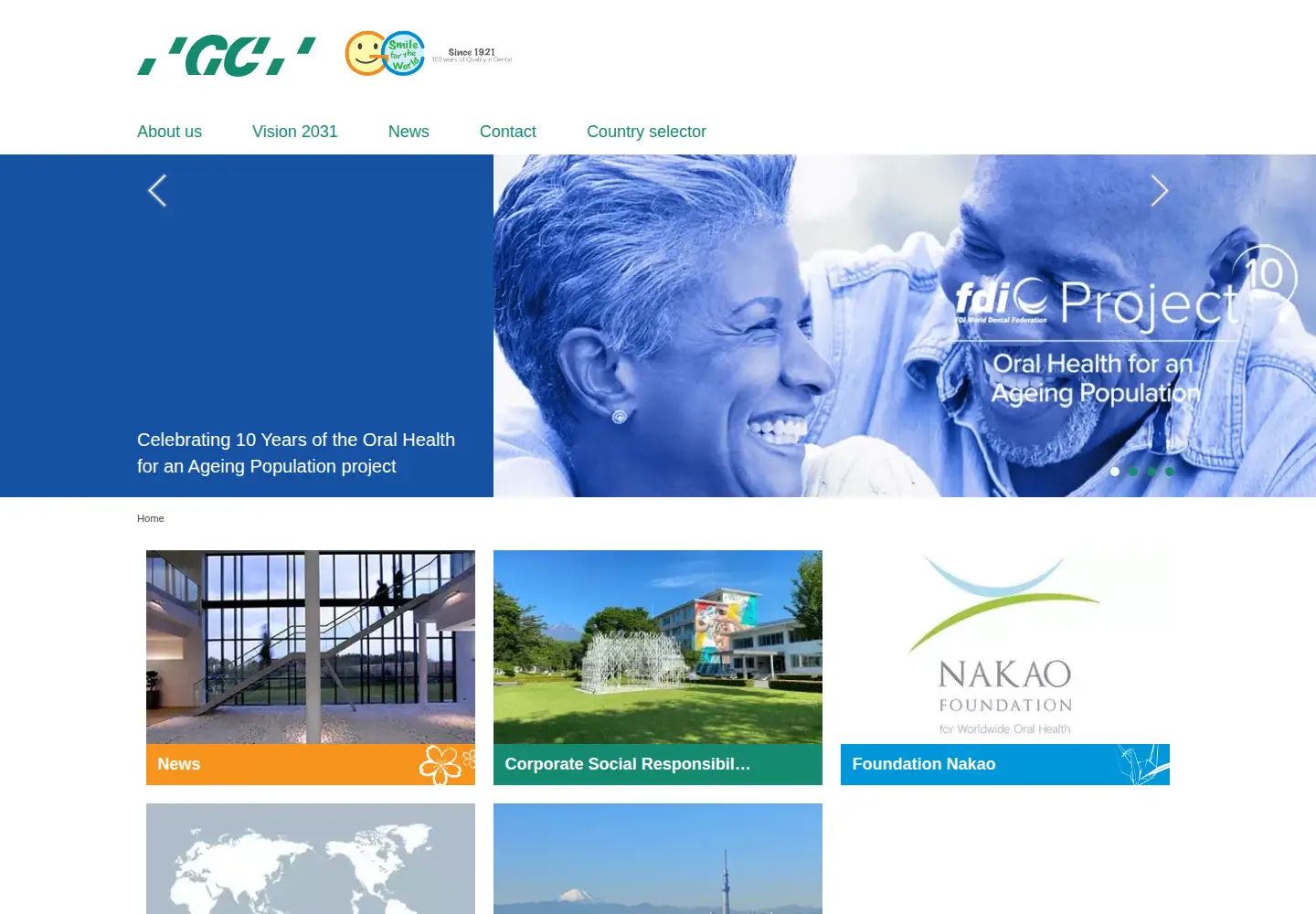 Captured homepage of gc.dental in the current scan