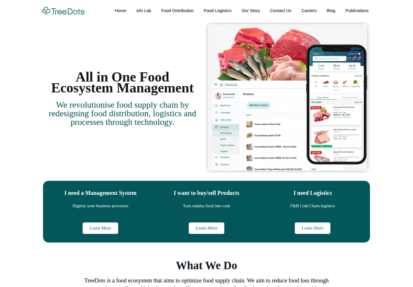 Screenshot of thetreedots.com