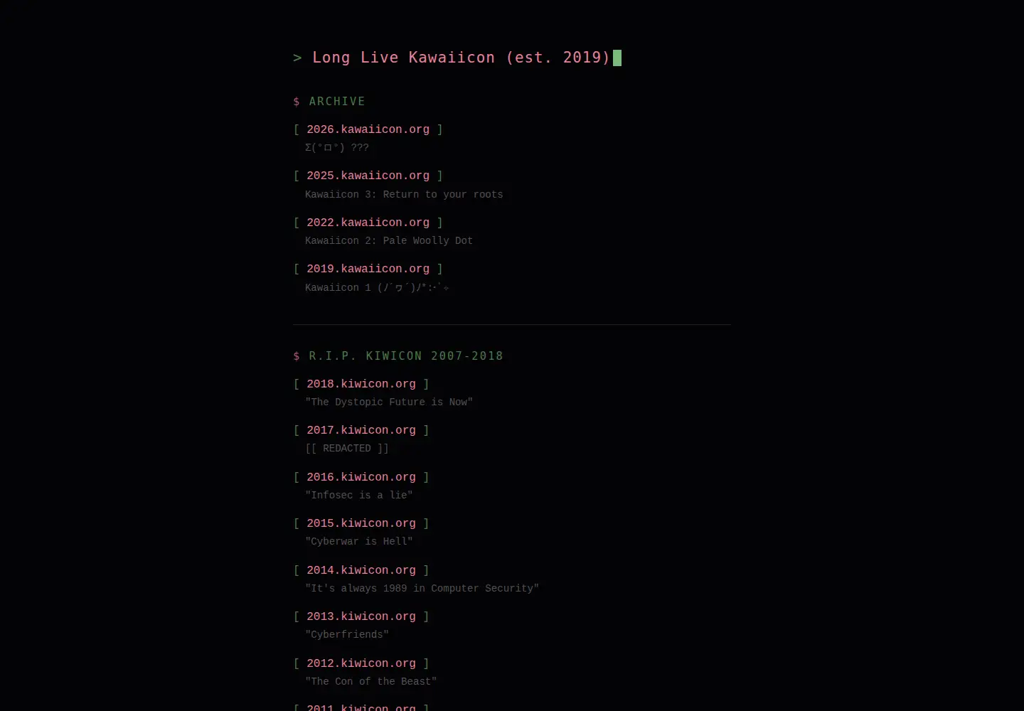 Screenshot of kiwicon.org
