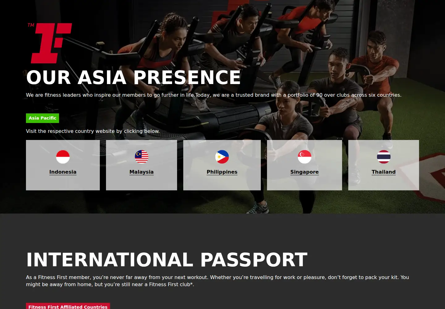 Screenshot of fitnessfirst.com