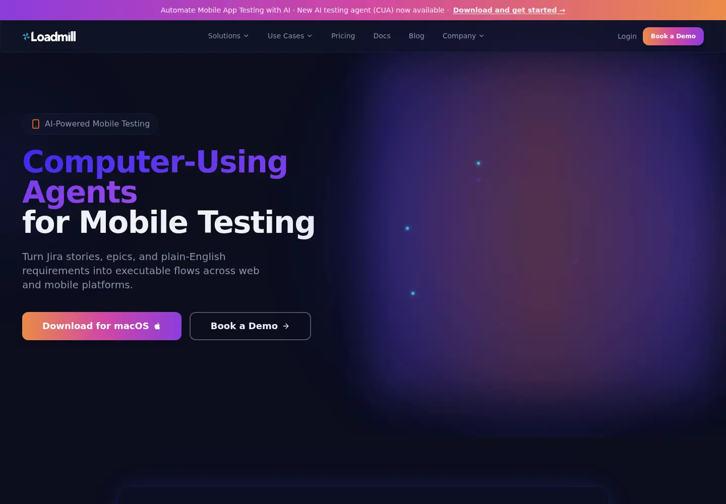 Screenshot of loadmill.com