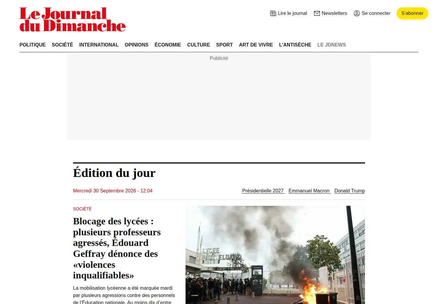 Screenshot of lejdd.fr