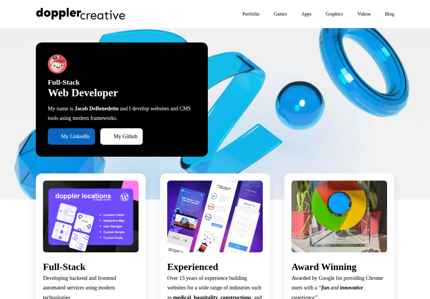 Screenshot of dopplercreative.com
