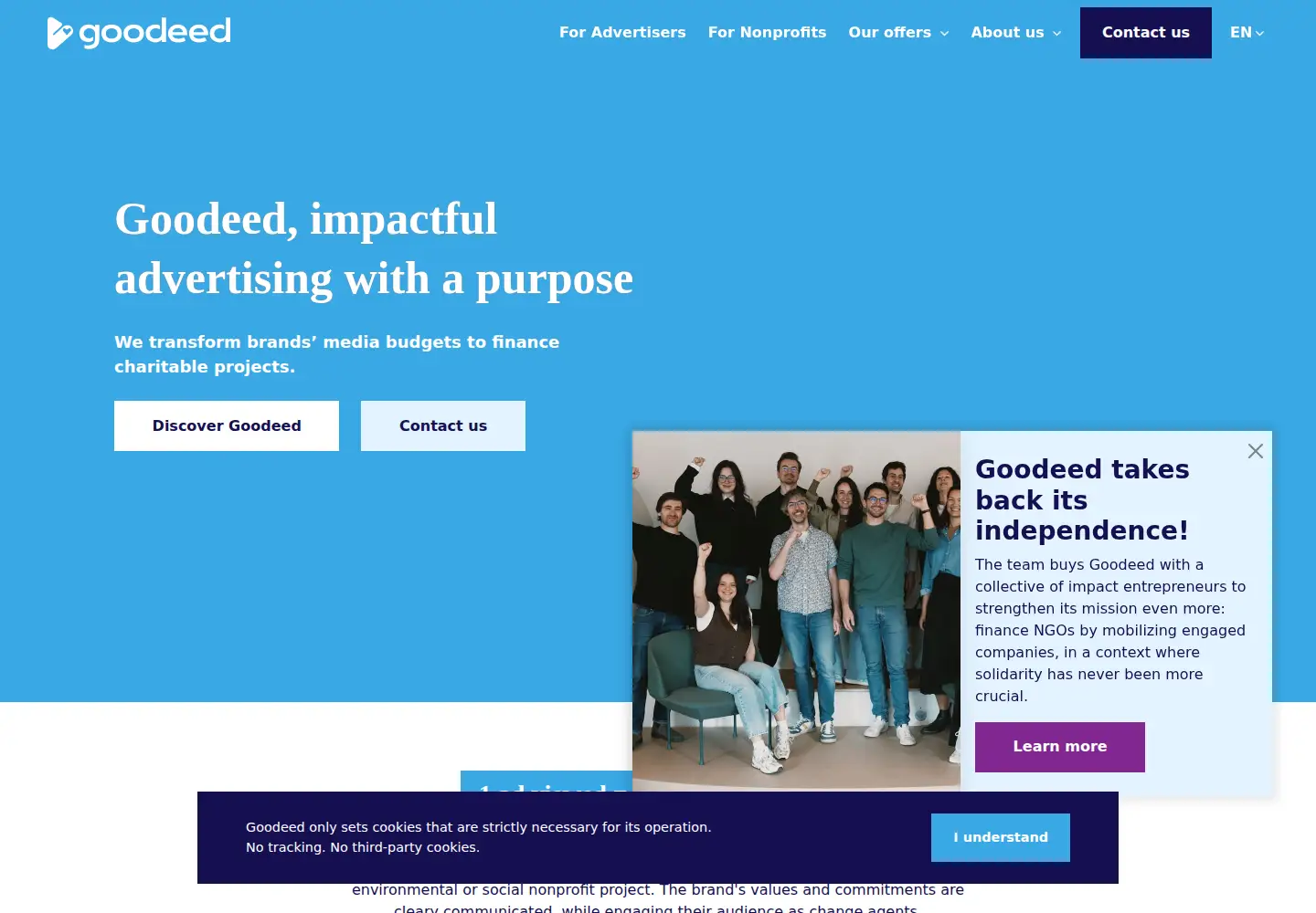 Screenshot of goodeed.com