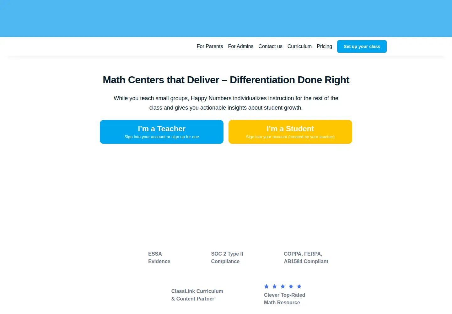 Screenshot of happynumbers.com