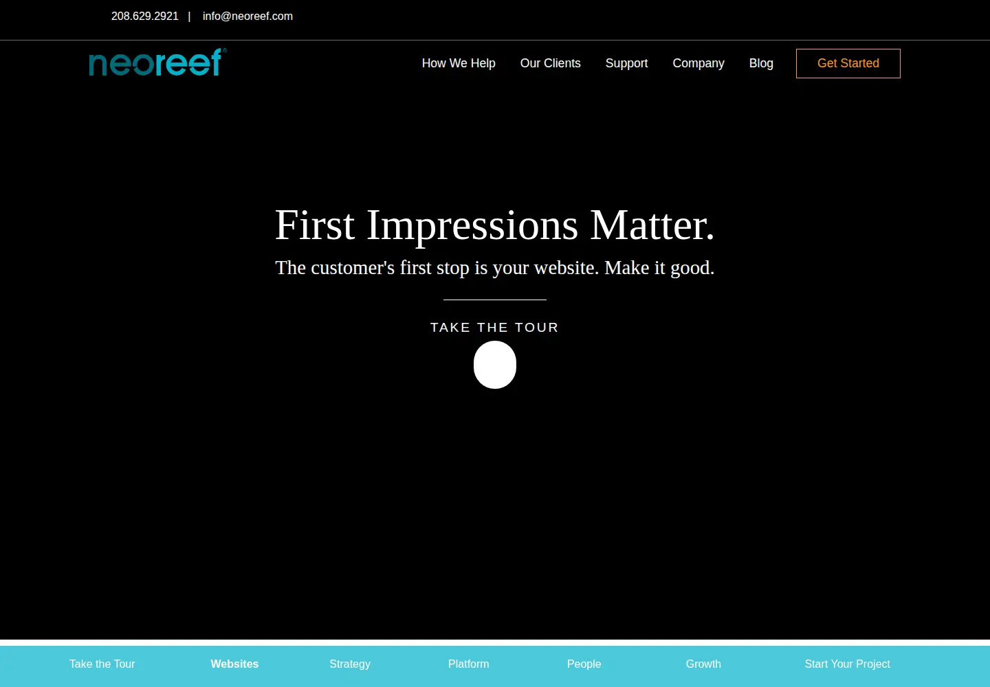 Captured homepage of neoreef.com in the current scan