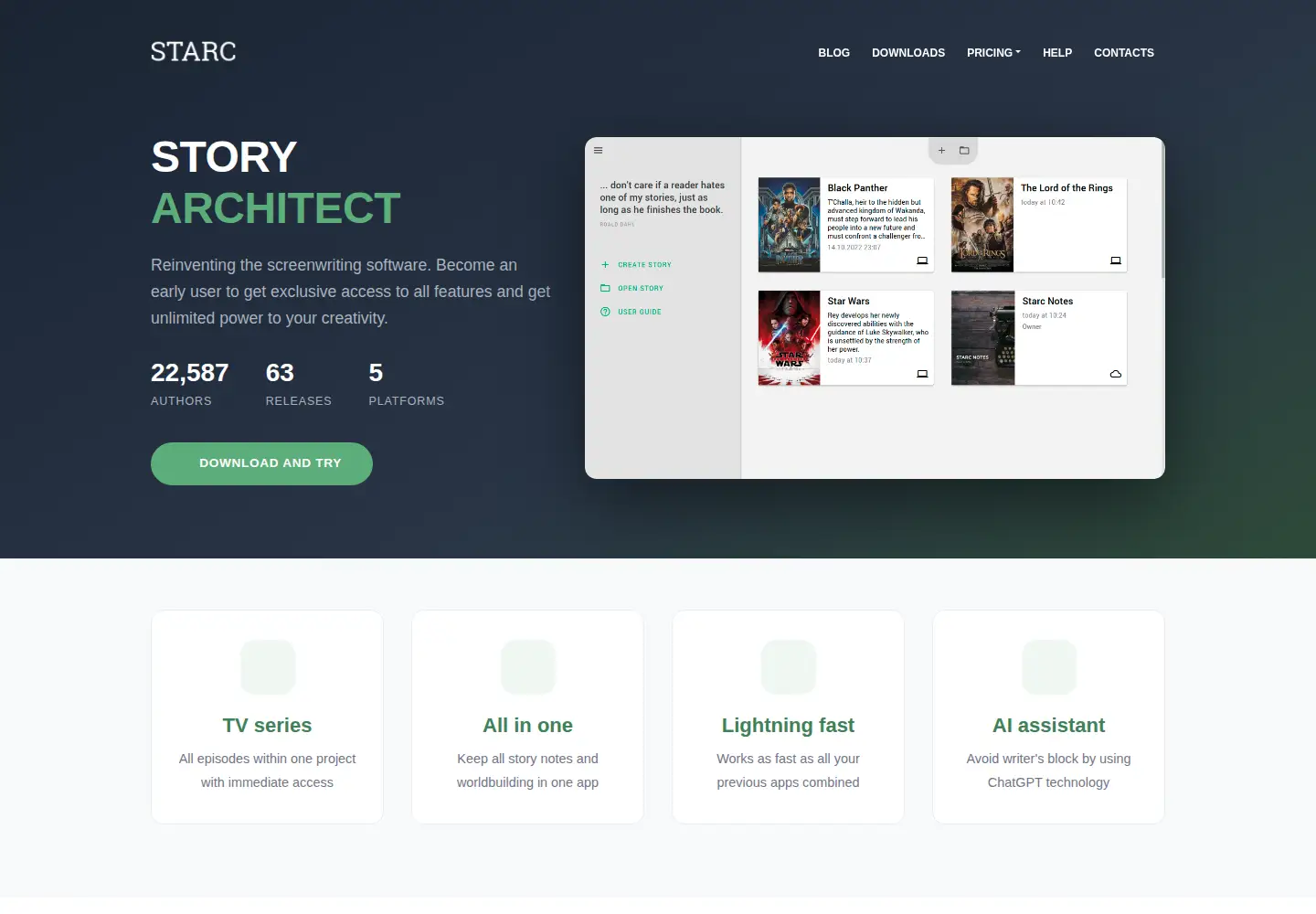 Screenshot of starc.app