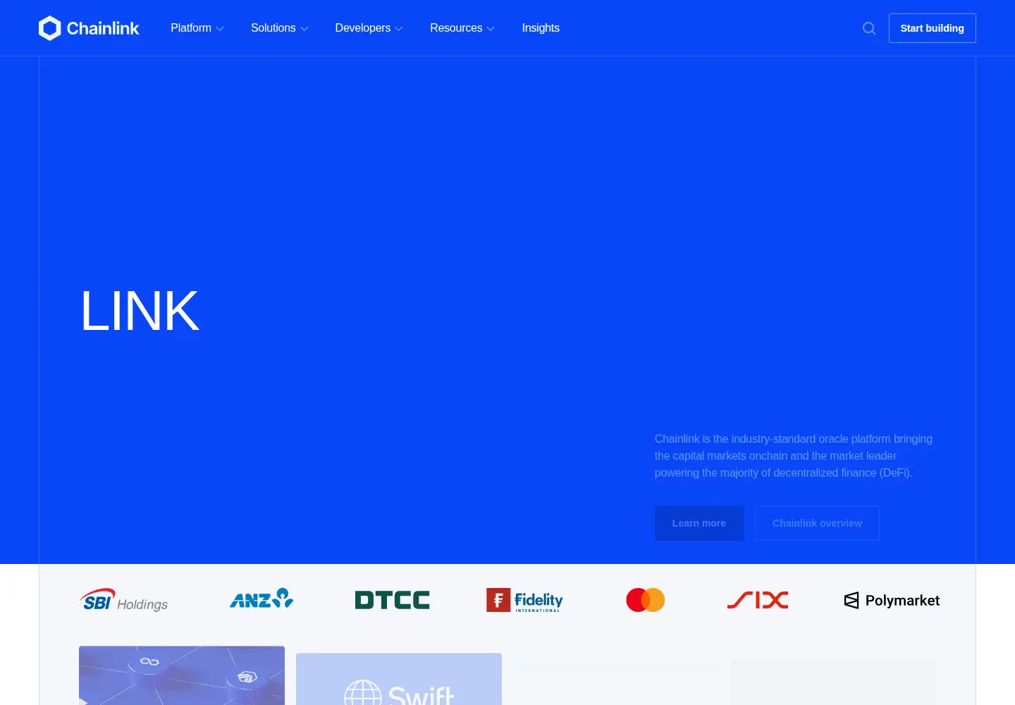 Screenshot of chain.link