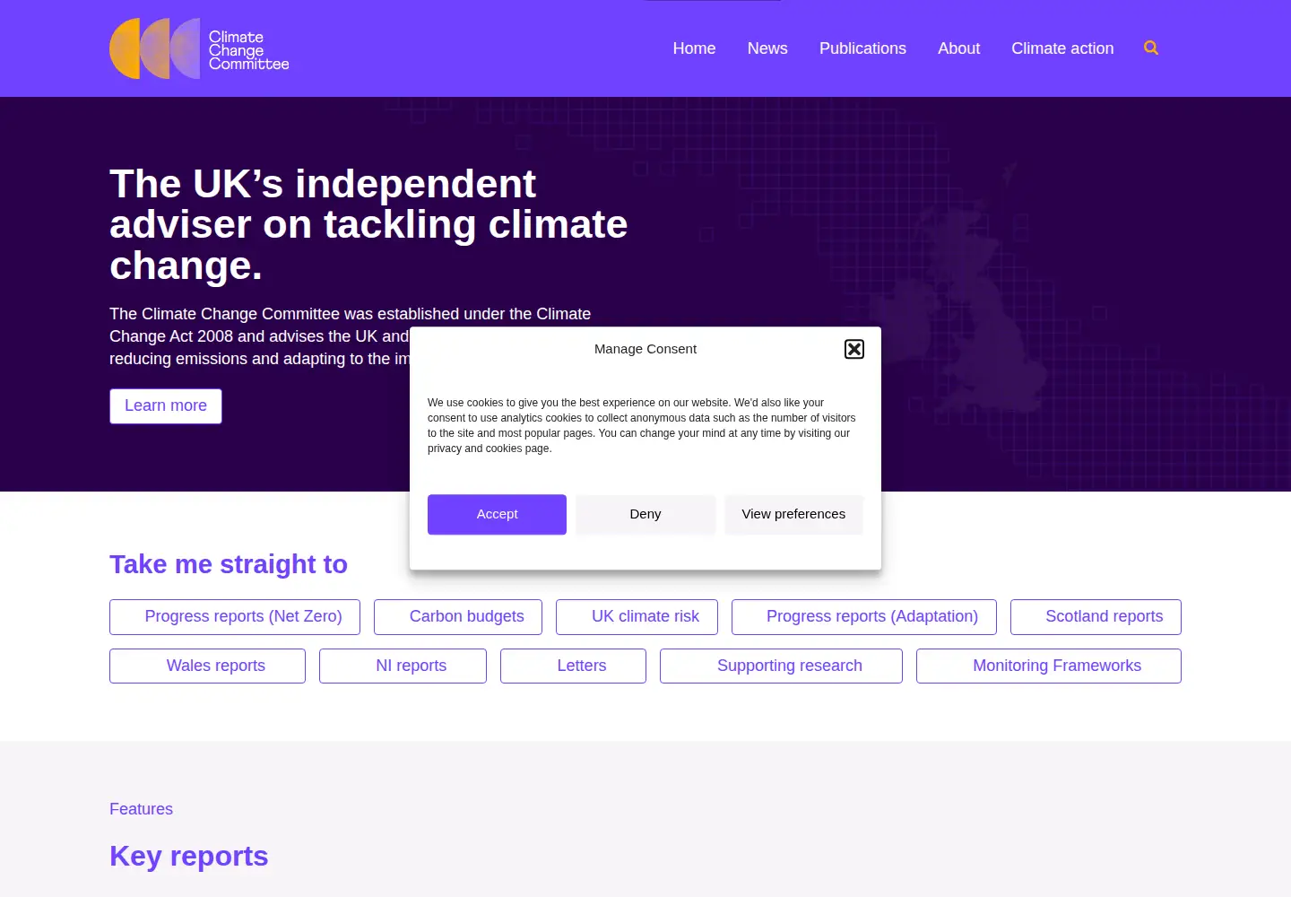 Screenshot of theccc.org.uk