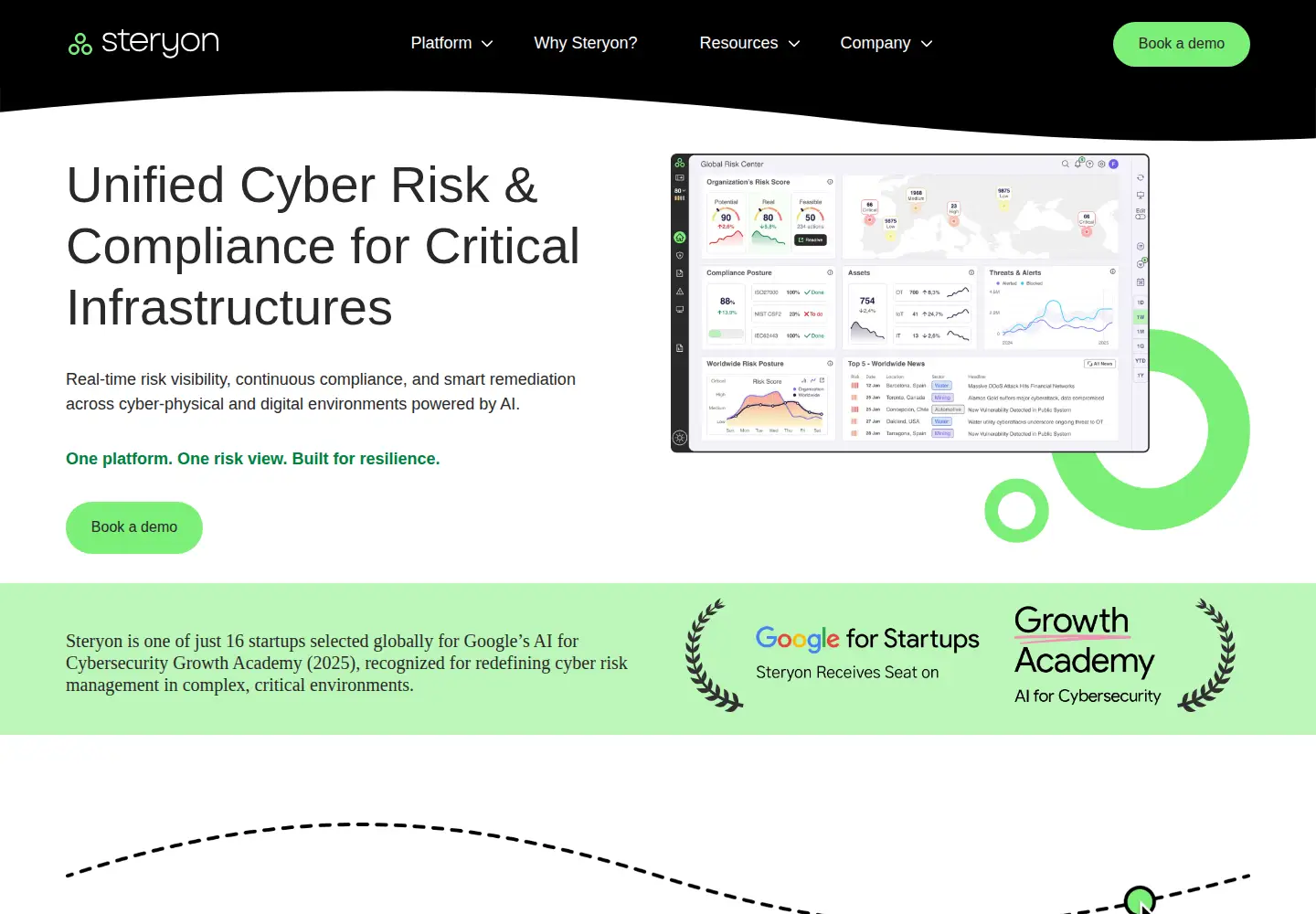 Captured homepage of steryon.com in the current scan