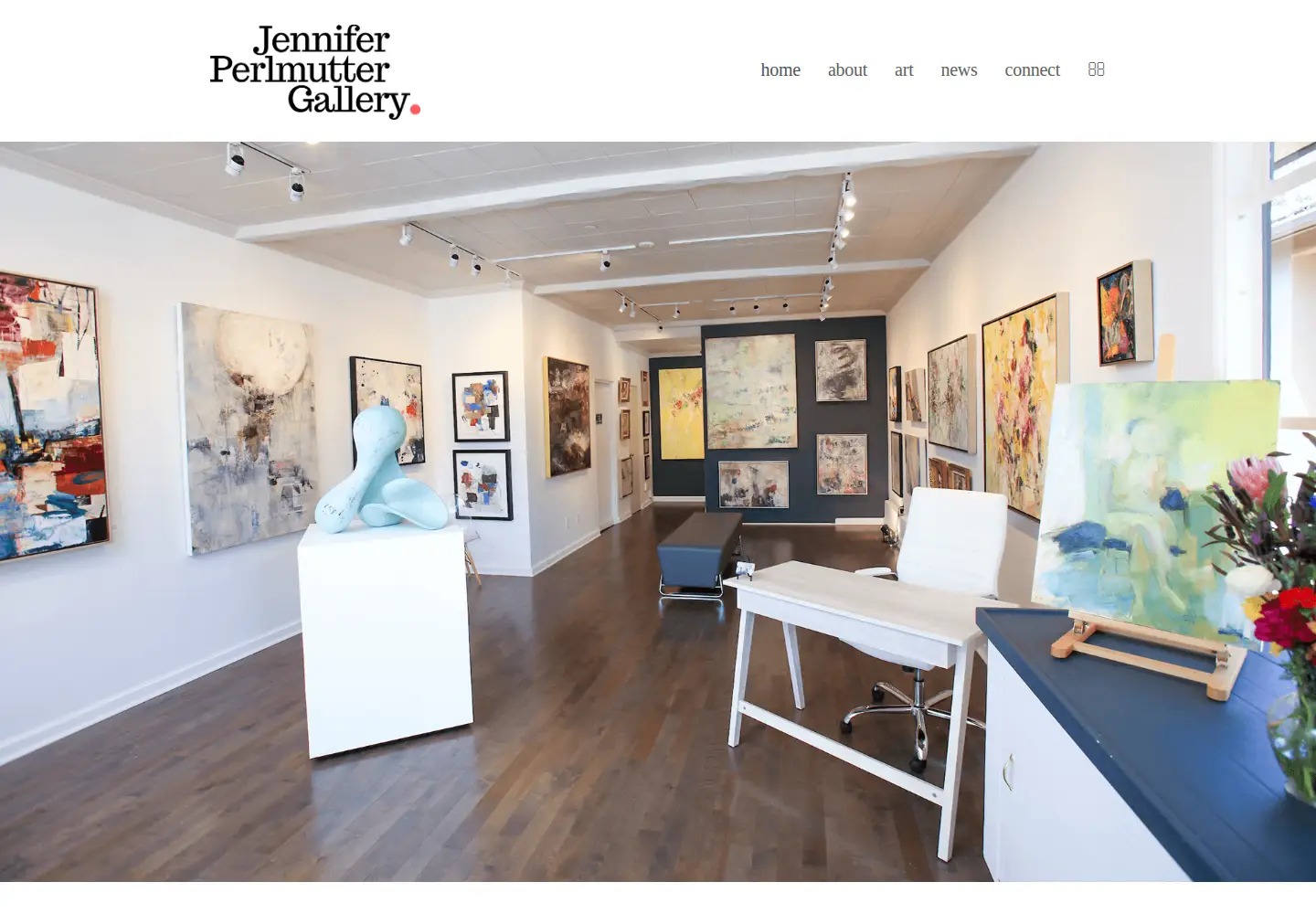 Screenshot of jenniferperlmuttergallery.com