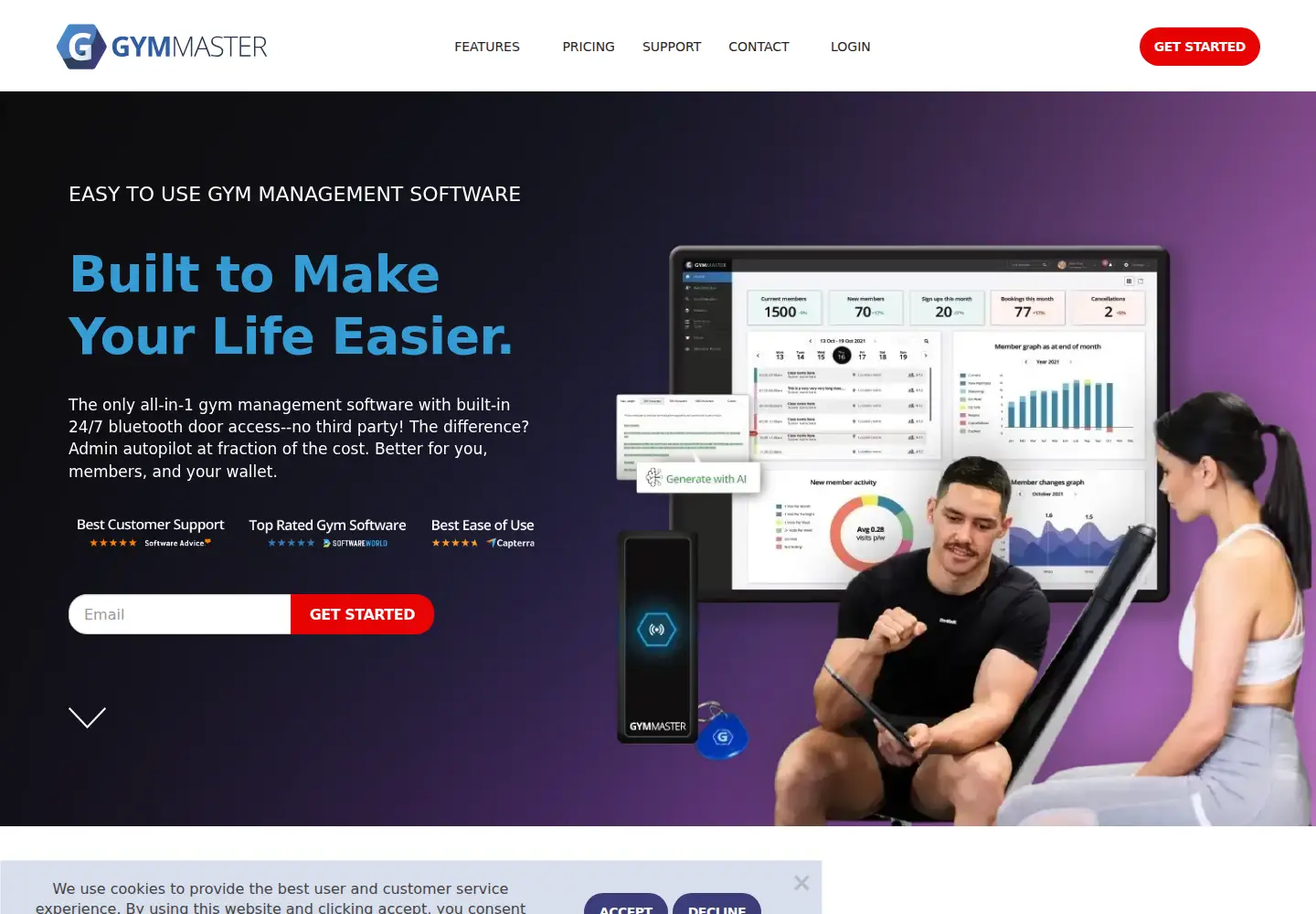 Screenshot of gymmaster.com