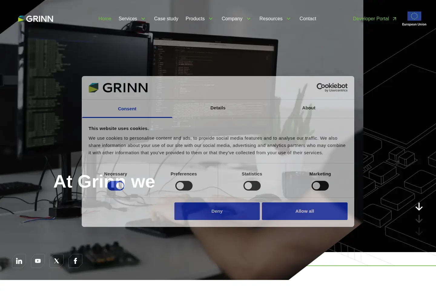 Screenshot of grinn-global.com