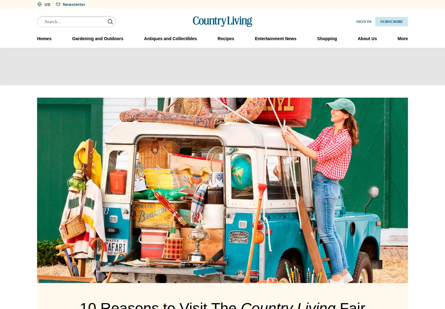 Screenshot of countryliving.com