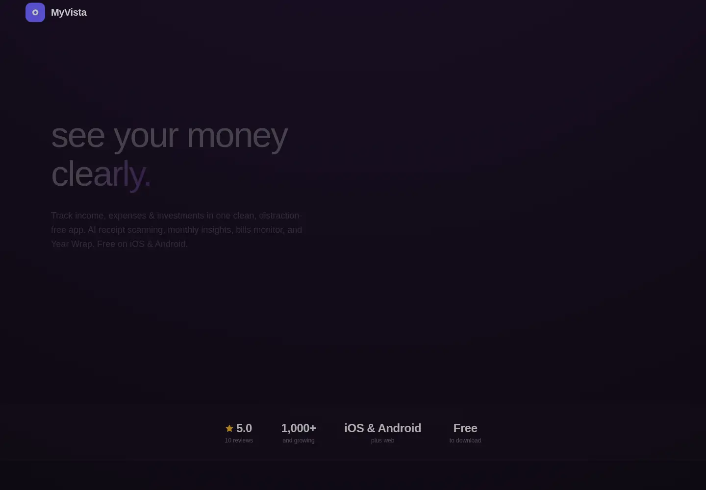 Screenshot of myvista.app