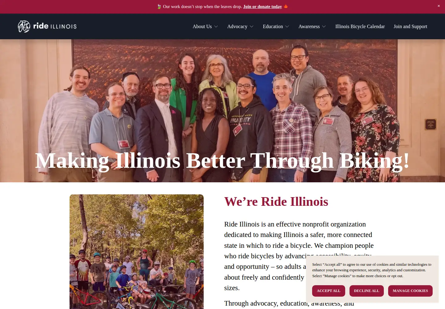 Screenshot of rideillinois.org