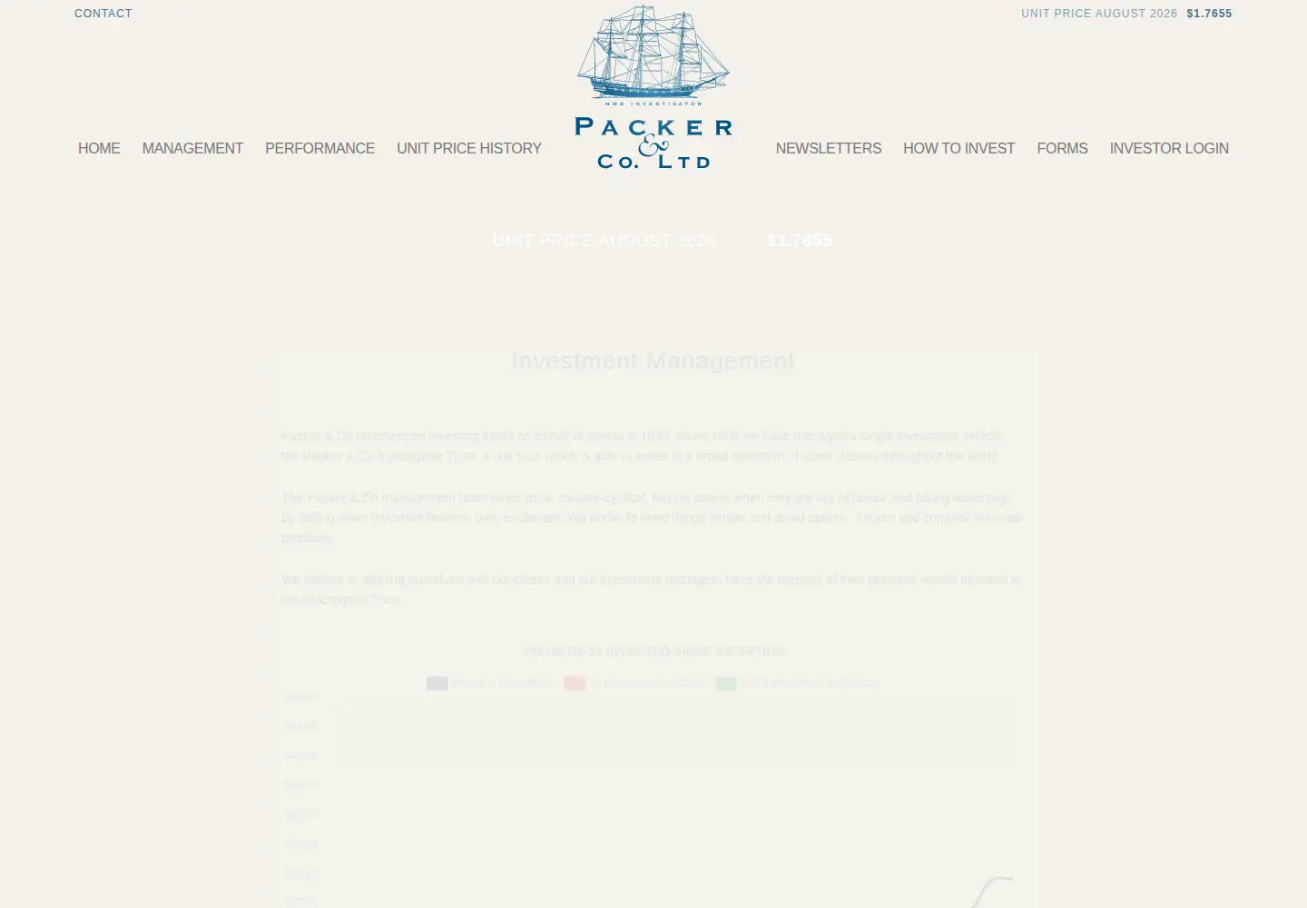 Screenshot of packerco.com