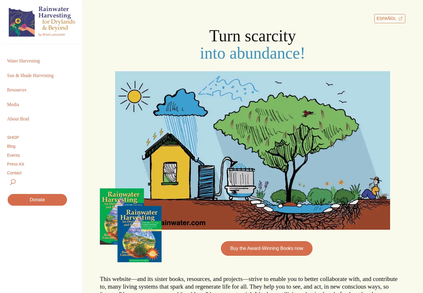 Screenshot of harvestingrainwater.com