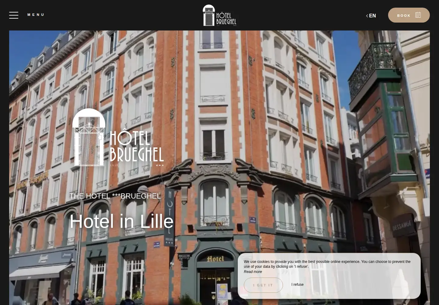 Captured homepage of hotel-brueghel-lille.com in the current scan