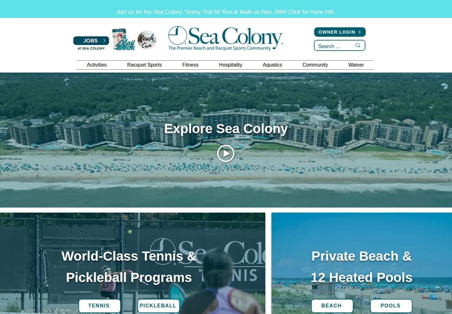 Captured homepage of seacolony.com in the current scan