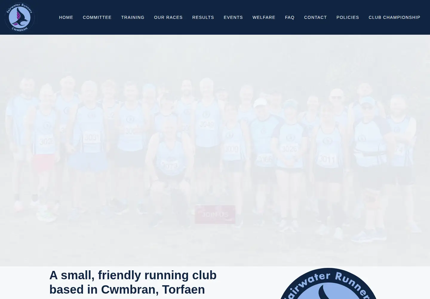 Captured homepage of fairwater-runners-cwmbran.org.uk in the current scan