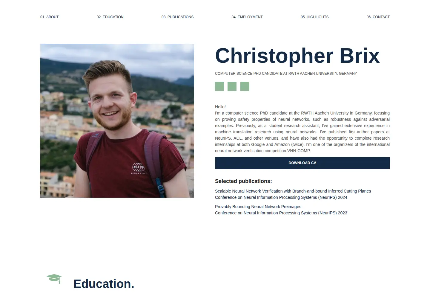 Screenshot of christopher-brix.de