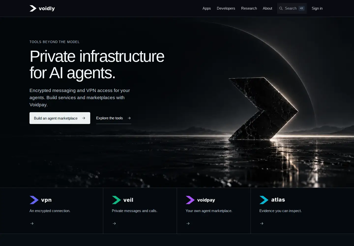 Captured homepage of voidly.ai in the current scan