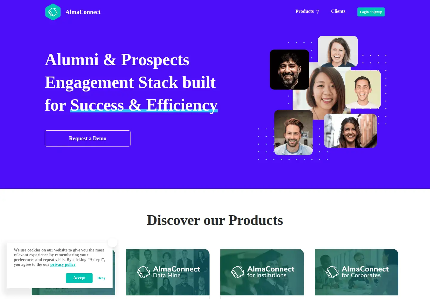 Screenshot of almaconnect.com