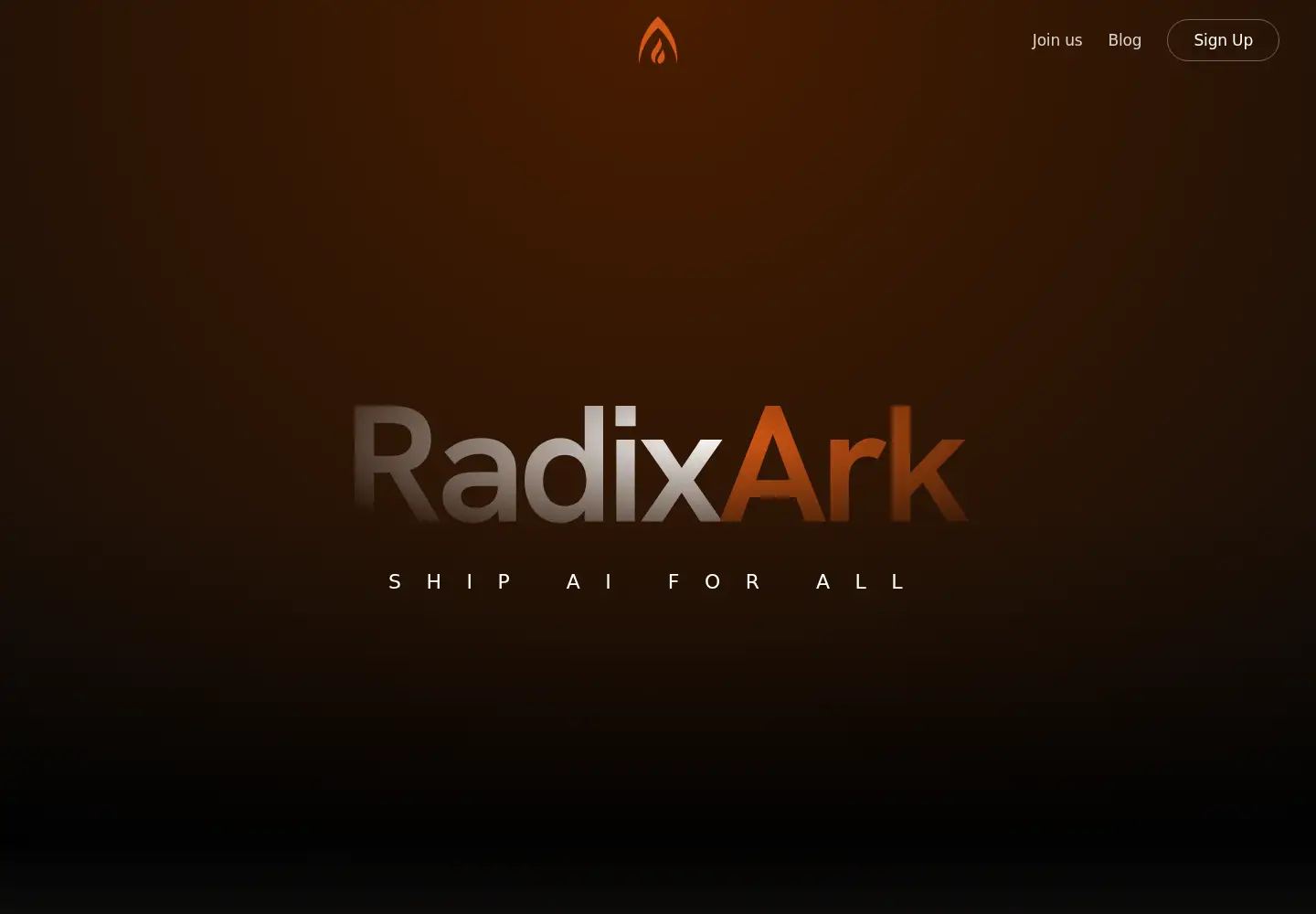 Screenshot of radixark.com