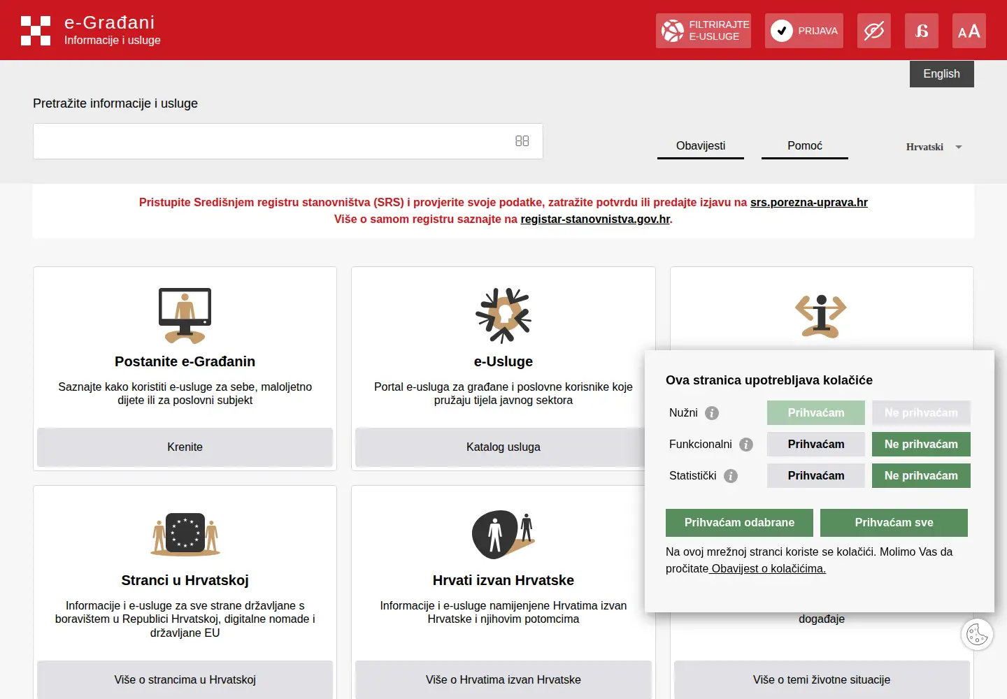 Screenshot of gov.hr