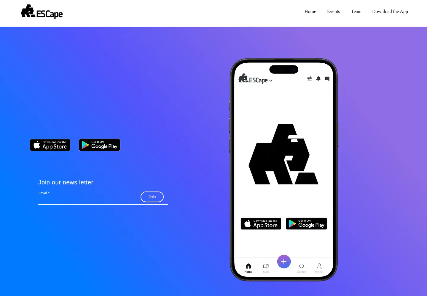 Screenshot of esc-ape.ca