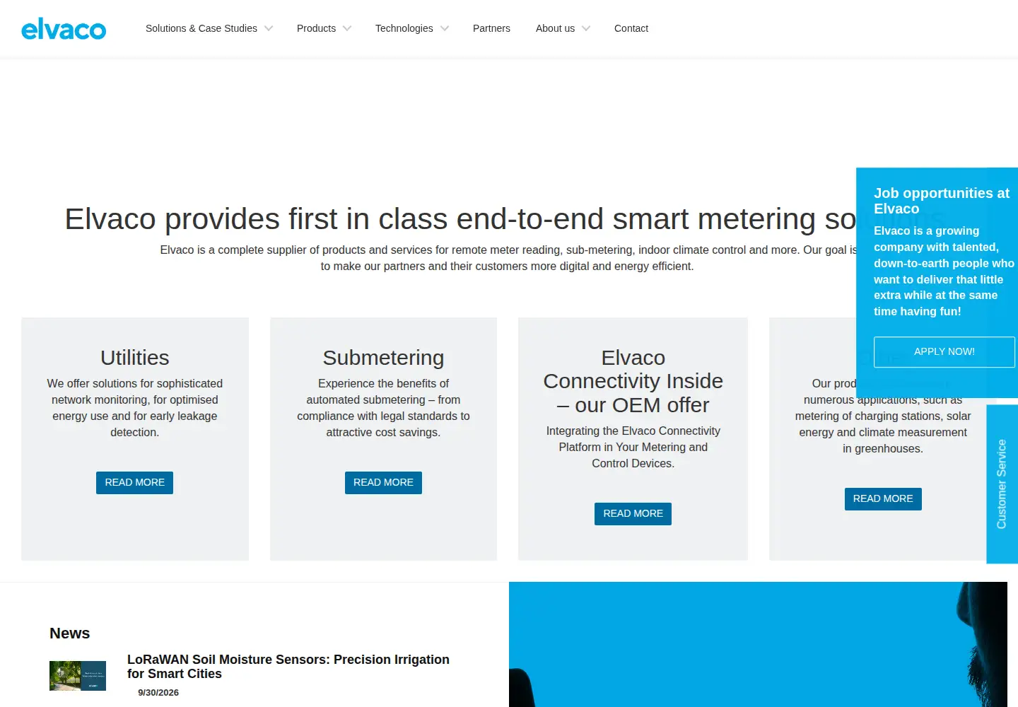 Screenshot of elvaco.com