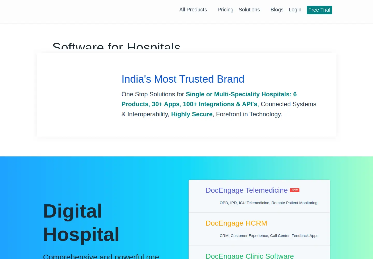 Screenshot of docengage.in