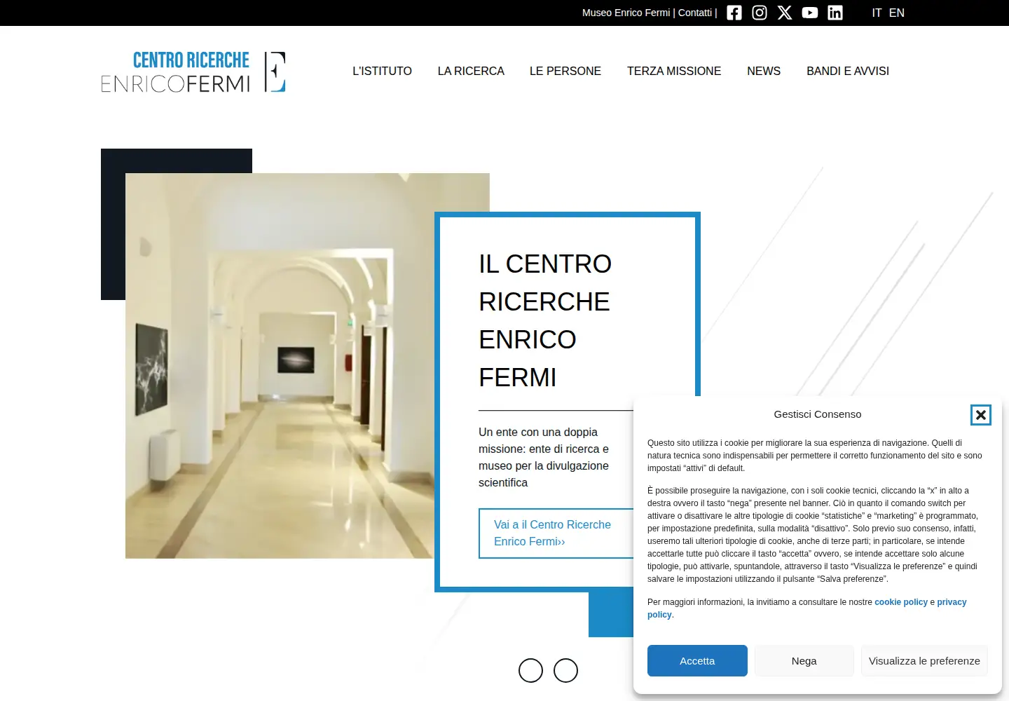 Captured homepage of cref.it in the current scan
