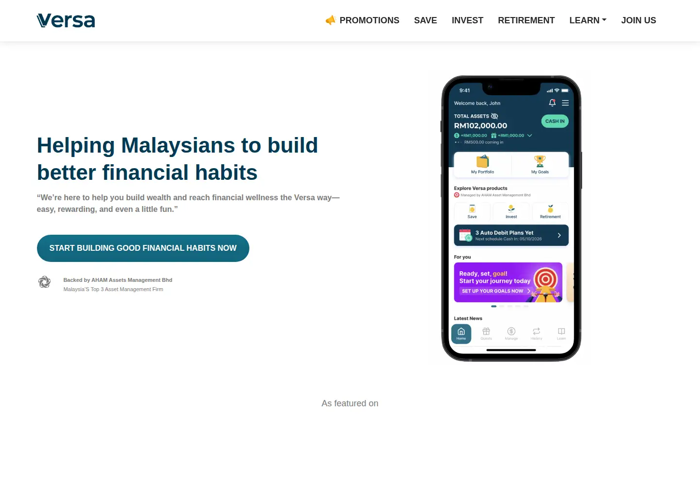 Screenshot of versa.com.my