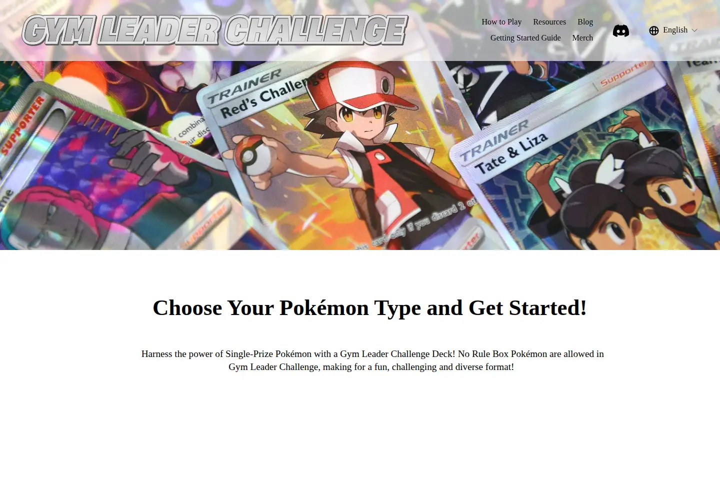 Screenshot of gymleaderchallenge.com