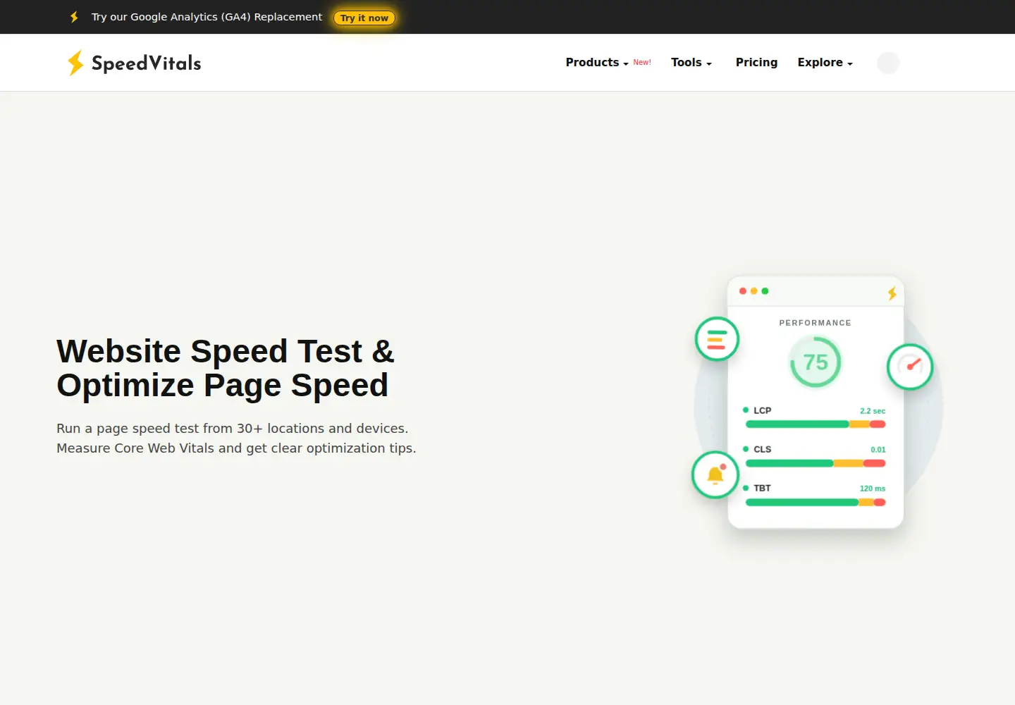 Screenshot of pagespeed.compare