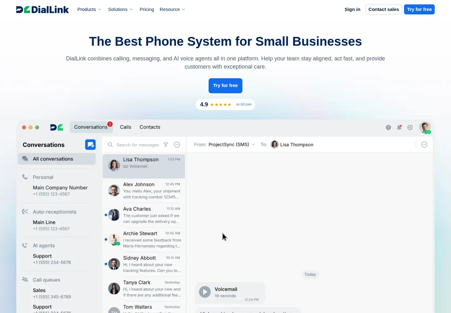 Screenshot of diallink.com