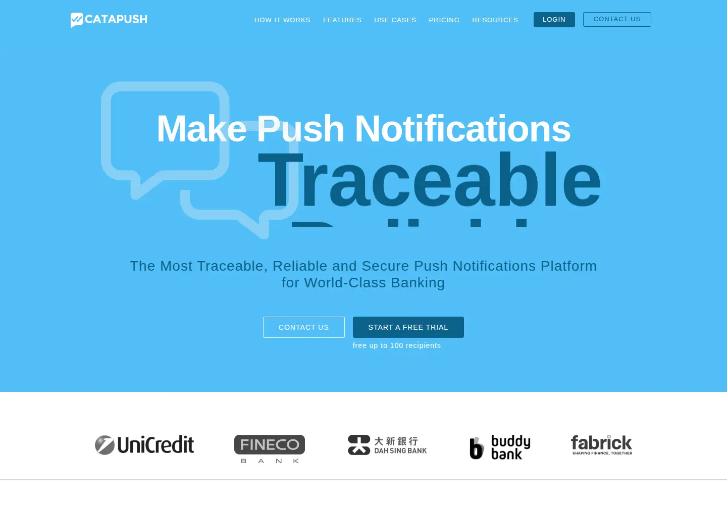 Screenshot of catapush.com